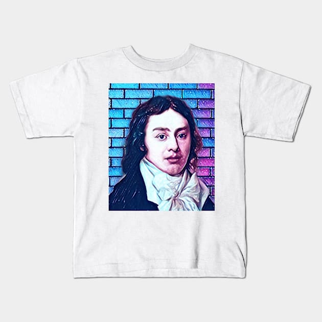 Samuel Taylor Coleridge Snowy Portrait | Samuel Taylor Coleridge Artwork 13 Kids T-Shirt by JustLit